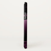 Metallic bordeauxrode geometrische achtergrond Case-Mate iPhone case (Achterkant / rechts)