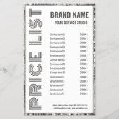 Metallic Border Beauty Salon Price List Flyer (Voorkant)