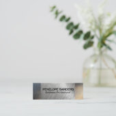 Metallic borstholte achtergrond mini visitekaartje (Staand voorkant)