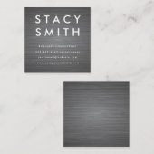 Metallic borstholte achtergrond vierkante visitekaartje (Voorkant / Achterkant)