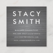 Metallic borstholte achtergrond vierkante visitekaartje (Voorkant)