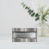 Metallic borstholte achtergrond visitekaartje (Staand voorkant)