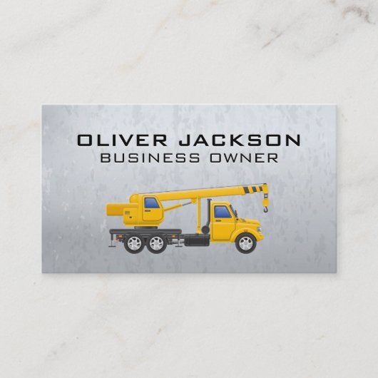 Metallic | Bouwtrekkende voertuig Visitekaartje (Voorkant)