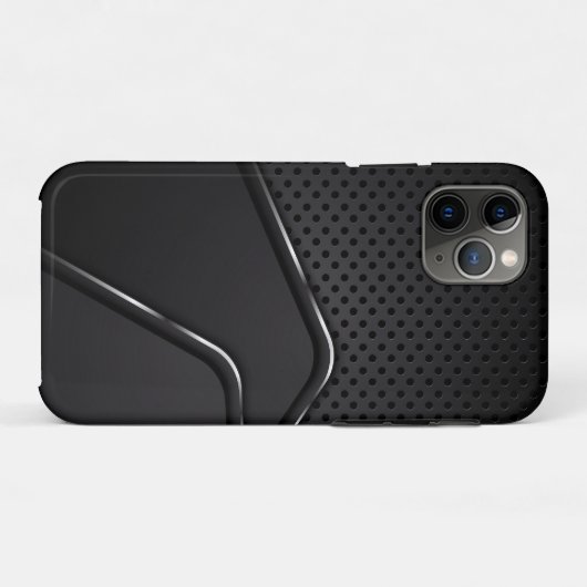 Metallic brij met zilveren dynamische lijn accente Case-Mate iPhone case (Achterkant (horizontaal))