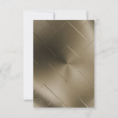 METALLIC BRONS GESTEMPELDE WITTE BLOEMEN CUSTOM RS RSVP KAARTJE (Achterkant)