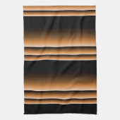 Metallic Bronze Copper Brown Ombre Stripes Theedoek (Verticaal)