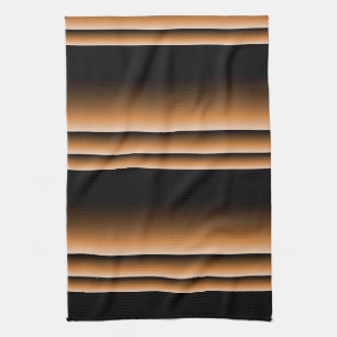 Metallic Bronze Copper Brown Ombre Stripes Theedoek