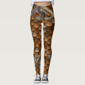 Metallic Bronze Dragon Scales Leggings (Voorkant)