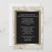 Metallic Bronze Gold Black Elegant WEDDING Kaart (Voorkant)
