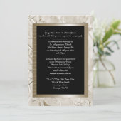 Metallic Bronze Gold Black Elegant WEDDING Kaart (Staand voorkant)