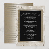 Metallic Bronze Gold Black Elegant WEDDING Kaart (Voorkant / Achterkant)