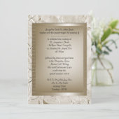 Metallic Bronze Gold Elegant WEDDING Kaart (Staand voorkant)
