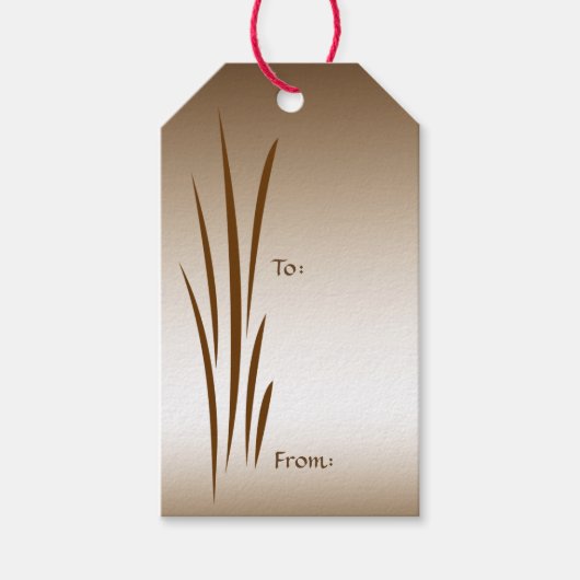 Metallic Bronze Grass Pack met cadeautjes Labels Cadeaulabel (Voorkant)