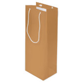 Metallic Bronze Wine Gift Bag Wijn Cadeautas (Voorkant Gekanteld)