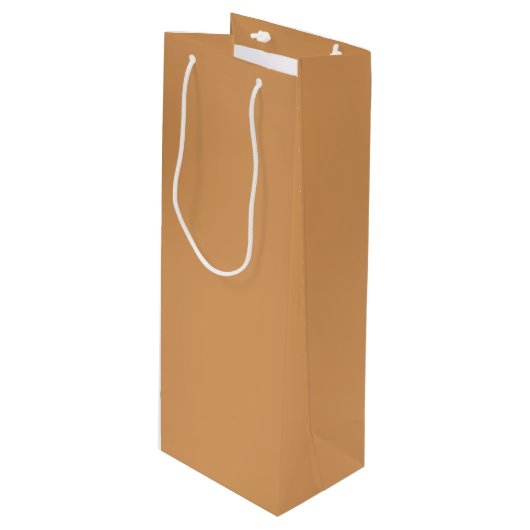 Metallic Bronze Wine Gift Bag Wijn Cadeautas (Voorkant Gekanteld)