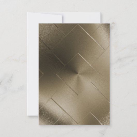 METALLIC BRONZEN RELIËF WITTE BLOEMEN CUSTOM RSVP (Achterkant)