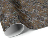 Metallic Brown Camo look Cadeaupapier (Rol Hoek)