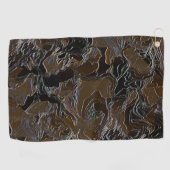 Metallic Brown Camouflage Golfhanddoek (Horizontaal)