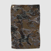 Metallic Brown Camouflage Golfhanddoek (Voorkant)