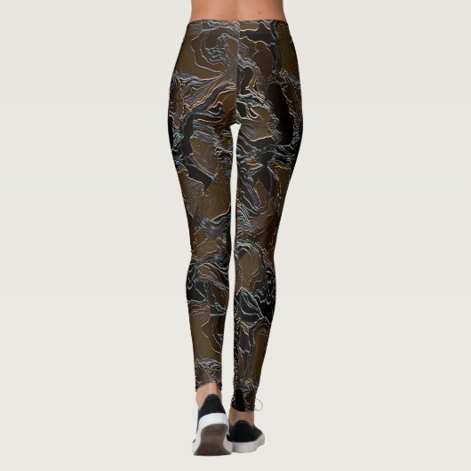 Metallic Brown Camouflage Leggings (Achterkant)