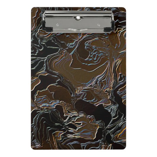 Metallic Brown Camouflage Mini Klembord (Voorkant)