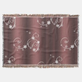Metallic Brown White zwaait Kerstmis Deken