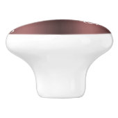 Metallic Brown White zwaait Kerstmis Keramische Knop (Zijkant)