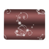 Metallic Brown White zwaait Kerstmis Magneet (Horizontaal)