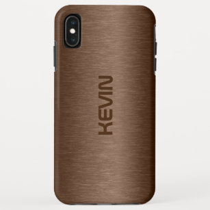 Metallic bruin geborsteld aluminium textuur print Case-Mate iPhone case