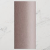 Metallic bruin Wedding Buffet Menu (Achterkant)