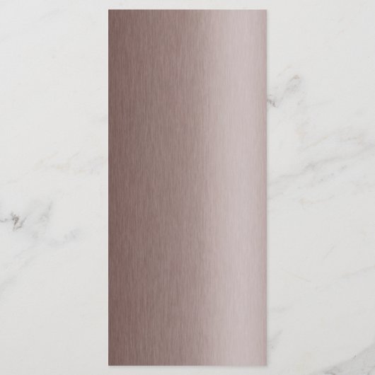 Metallic bruin Wedding Buffet Menu (Achterkant)