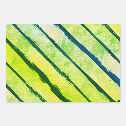 METALLIC Brush Stripe Wrapping Paper (Voorkant 3)