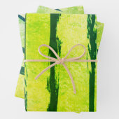 METALLIC Brush Stripe Wrapping Paper (In situ)