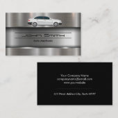 Metallic Brushed Industrial | Auto-Logo Visitekaartje (Voorkant / Achterkant)