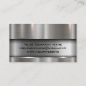 Metallic Brushed Industrial Saw and Hammer Visitekaartje (Achterkant)