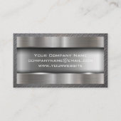 Metallic Brushed Industrial | Staalpatroongrens Visitekaartje (Achterkant)