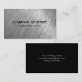 Metallic Brushed Industrial Visitekaartje (Voorkant / Achterkant)