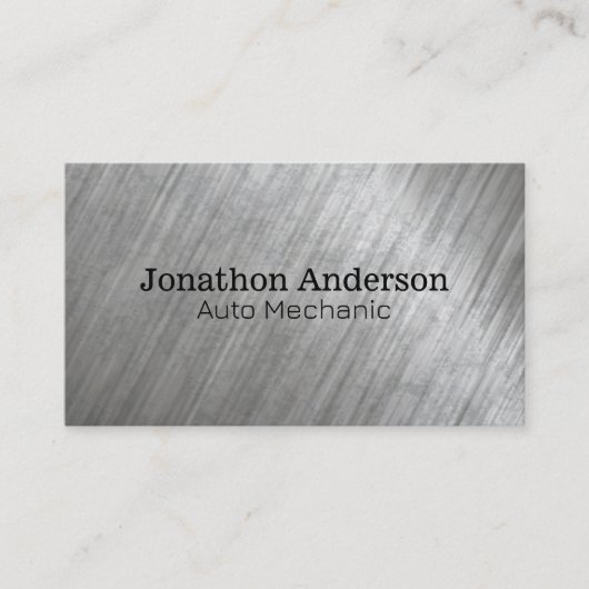 Metallic Brushed Industrial Visitekaartje (Voorkant)