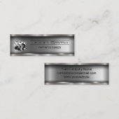 Metallic Brushed Industrial | Zuigerpompen Mini Visitekaartje (Voorkant / Achterkant)