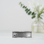 Metallic Brushed Industrial | Zuigerpompen Mini Visitekaartje (Staand voorkant)