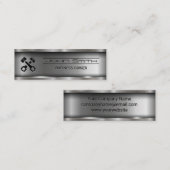 Metallic Brushed Industrial | Zuigerpompen Mini Visitekaartje (Voorkant / Achterkant)