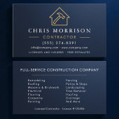 Metallic Building Construction Navy Blue   Visitekaartje