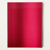 Metallic Burgundy Red Signature Script Planner (Achterkant)