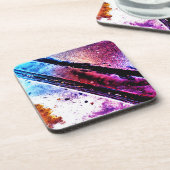 Metallic Bus Curb Miami Beverage Coaster Bier Onderzetter (Linkerzijde)