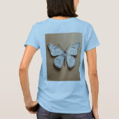 Metallic Butterfly Elegance T-shirt. T-shirt (Achterkant)