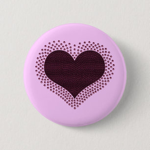 Metallic Button, Paars Ronde Button 5,7 Cm