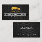 Metallic Carbon Fibre Gold Auto Logo Visitekaartje (Voorkant / Achterkant)
