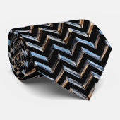 Metallic Chevrons Optical Illusion Stropdas (Opgerold)