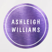 Metallic Chic Sparkle Personalized Name Girly Labels (Design 2)