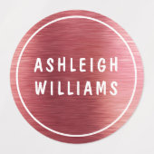 Metallic Chic Sparkle Personalized Name Girly Labels (Design 1)